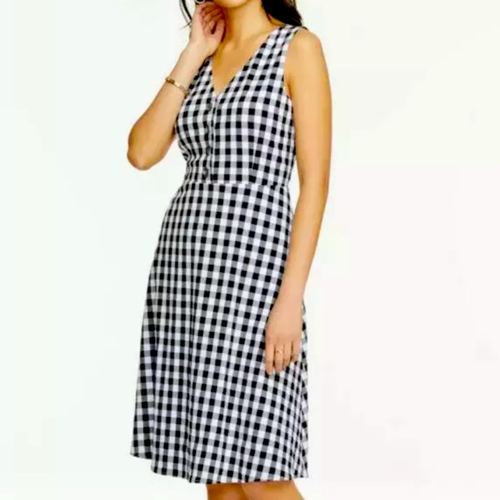 Ann Taylor Gingham Women’s Sleeveless Dress Size 4